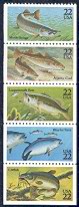 Fish from U.S. Waters United States, 1986 Booklet Pane of 5